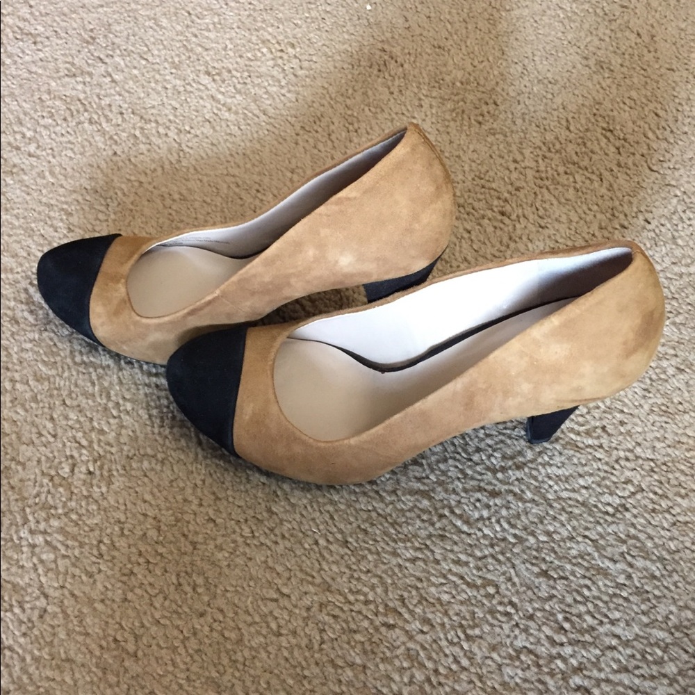 NWOT Franco Sarto Suede Two-Tone Heels